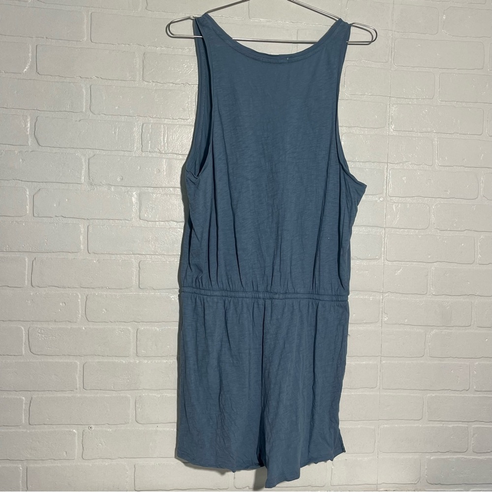 Z Supply Womens Romper Sleeveless Romper with Pockets Casual Blue Medium - Picture 5 of 9